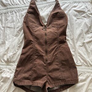 Urban Outfitters Brown Halter Jumpsuit